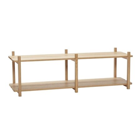 Huebsch Regal M/2 Fächer Eiche Fsc