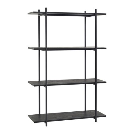 Huebsch Regal M 4 Böden Metall/Esche Fsc Schwarz