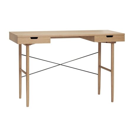 Huebsch Schreibtisch M Fächer Eiche Fsc Natur 120X55Xh77Cm
