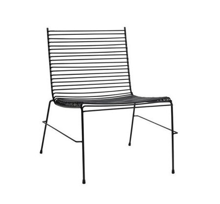 Hübsch String Loungestuhl Schwarz