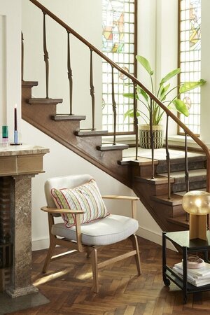 Huebsch Podium Table Lamp Amber/Orange