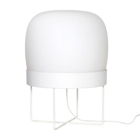 Huebsch Snowy Floor Lamp White