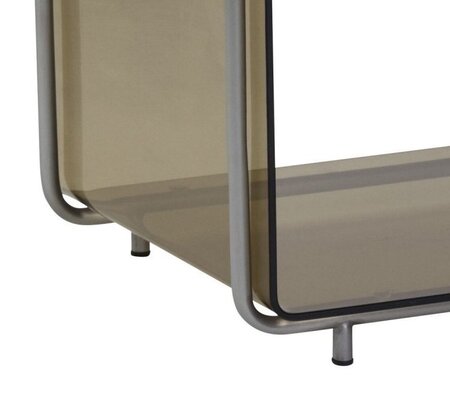 Hubsch Echo Magazine Holder Brown/Nickel