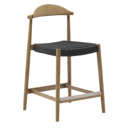 Kave Home Kave Home NINA Outdoor Barhocker Natur / Schwarz