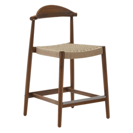 Kave Home Kave Home NINA Outdoor Barhocker Nussbaum / Beige