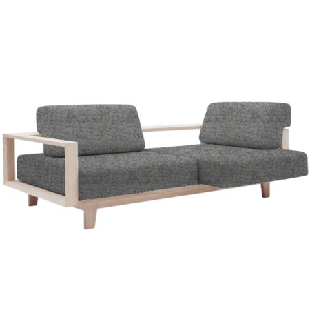 Softline A/S Softline Wood Schlafsofa / Sofa Felt Melange - 620 Stone Grey