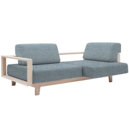 Softline A/S Softline Wood Schlafsofa / Sofa Felt Melange - 641 Light Blue