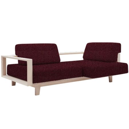 Softline A/S Softline Wood Schlafsofa / Sofa Felt Melange - 651 Eggplant