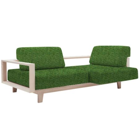 Softline A/S Softline Wood Schlafsofa / Sofa Felt Melange - 848 Green
