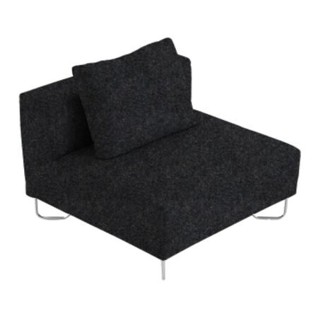 Softline A/S Softline Lotus Sofa Mittelmodul Felt Melange - 623 Dark Grey