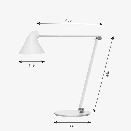 Louis Poulsen NJP Tischleuchte - LEUCHTENFUß - LED 2700K 10W / LED 3000K 10W