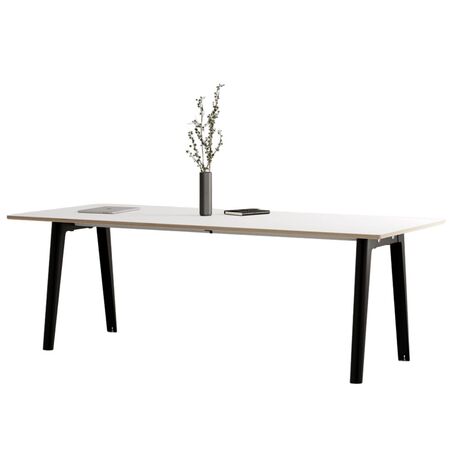 TIPTOE New modern table - White laminate B: 220 cm, Graphit schwarz