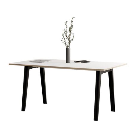 TIPTOE New modern table - White laminate B: 160 cm, Graphit schwarz