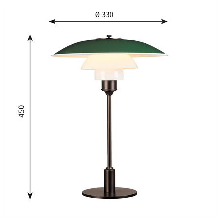 Louis Poulsen PH 3½-2½ Tischleuchte - green
