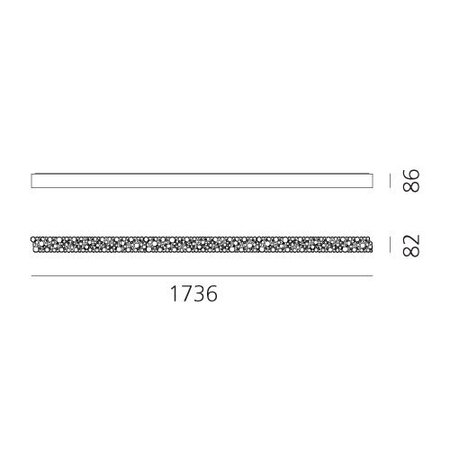 Artemide Calipso Linear System 180 Ceiling