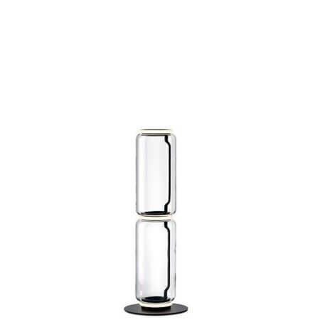Flos Stehleuchte Noctambule Floor 2 High Cylinders Small Base von Flos  Schwarz