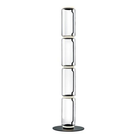 Flos Stehleuchte Noctambule Floor 4 High Cylinders Big Base von Flos  Schwarz