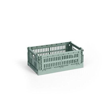 HAY Accessoires HAY Colour Crate S Sage green, B: 17 cm / L: 26.5 cm / H: 10.5 cm 