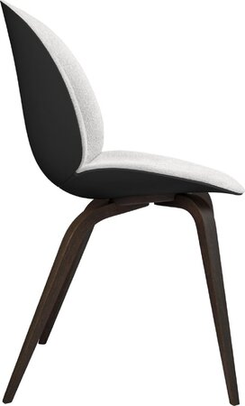 Gubi Beetle Dining Chair - Front Upholstered - Wood Base: Light Boucle 001