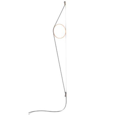 Flos Wandleuchte Wirering Grey von Flos  Hellrosa RAL 3015, Gold
