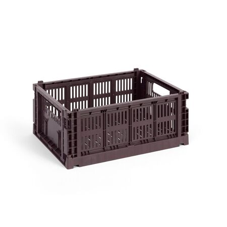 HAY Accessoires HAY Colour Crate M Bordeaux, B: 26.5 cm / L: 34.5 cm / H: 14 cm 