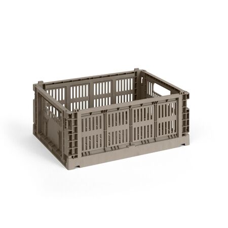 HAY Accessoires HAY Colour Crate M  Warm Grey, B: 26.5 cm / L: 34.5 cm / H: 14 cm 