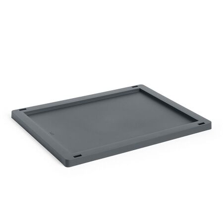 HAY Accessoires Colour Crate Lid Plastic Medium von Hay Charcoal 