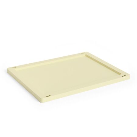 HAY Accessoires Colour Crate Lid Plastic Medium von Hay Light yellow 