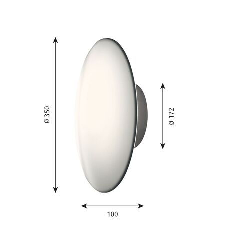 Louis Poulsen Garten-Wandleuchte AJ Eklipta von Louis Poulsen Ø: 45 cm, Weiss