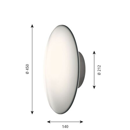 Louis Poulsen Garten-Wandleuchte AJ Eklipta von Louis Poulsen Ø: 35 cm , Weiss