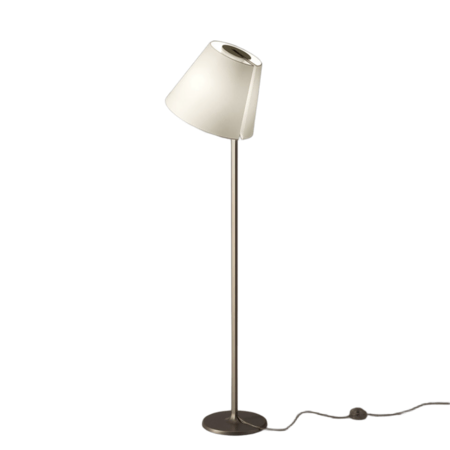 Artemide Artemide Melampo Stehleuchte Stab: Bronze-Metallic, Schirm: Ecrù, Hellrosa RAL 3015, Weiss / Weiss