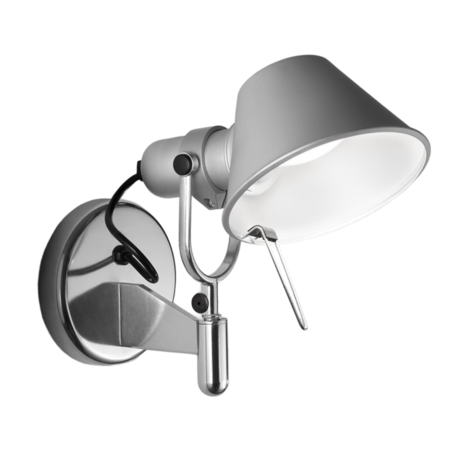 Artemide Artemide Tolomeo Faretto Wandleuchte Hellrosa RAL 3015, Weiss / Weiss, Ohne Schalter