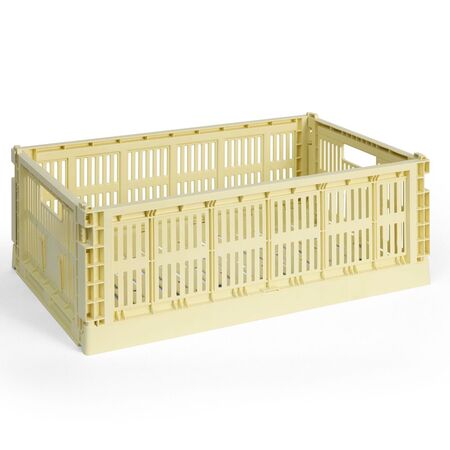 HAY Accessoires HAY Colour Crate L Light yellow , B: 34.5 cm / L: 53 cm / H: 18.5 cm 