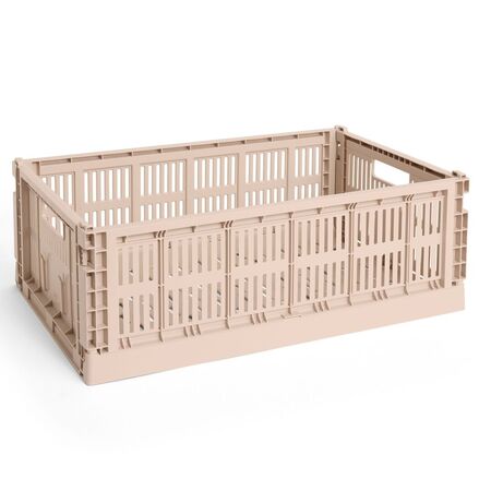 HAY Accessoires HAY Colour Crate L Powder, B: 34.5 cm / L: 53 cm / H: 18.5 cm 
