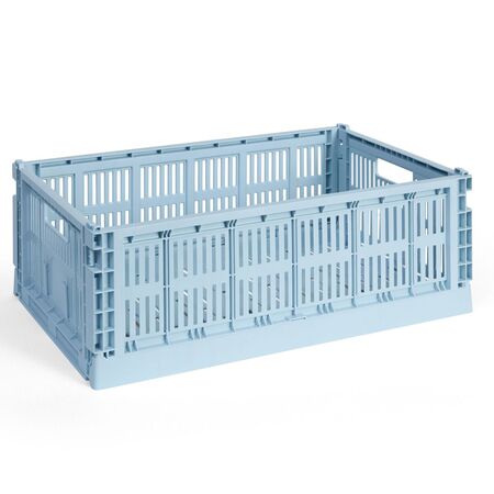 HAY Accessoires HAY Colour Crate L Soft Blue, B: 34.5 cm / L: 53 cm / H: 18.5 cm 