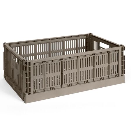 HAY Accessoires HAY Colour Crate L  Warm Grey, B: 34.5 cm / L: 53 cm / H: 18.5 cm 