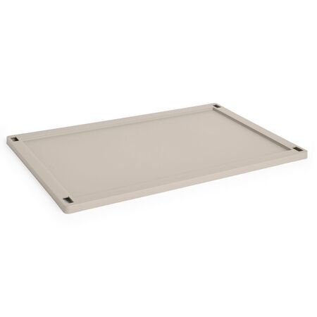 HAY Accessoires Colour Crate Lid Plastic Large von Hay  Warm Grey