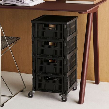 Aufbewahrungsbox von Hay Colour Crate Large mit Kunststoff Deckel