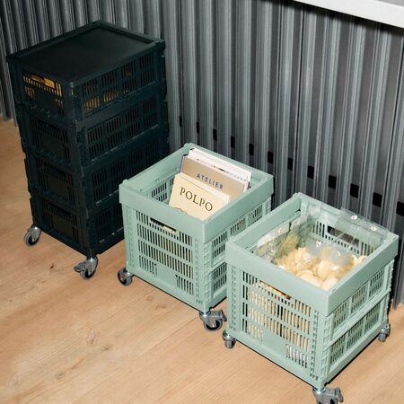 Aufbewahrungsbox von Hay Colour Crate Large mit Kunststoff Deckel