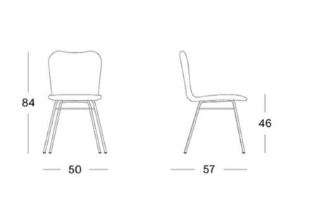 Vincent Sheppard Lily Dining Chair Steel A Base