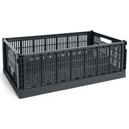 HAY Accessoires Aufbewahrungsbox Colour Crate XL von Hay Charcoal 