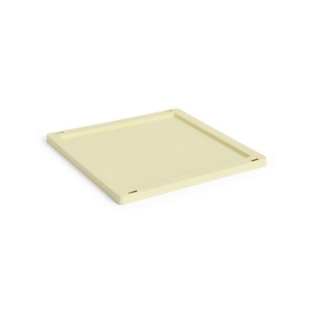 HAY Accessoires Colour Crate Lid Plastic Cube von Hay Light yellow 