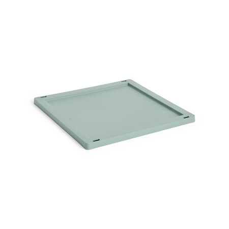 HAY Accessoires Colour Crate Lid Plastic Cube von Hay Sage green