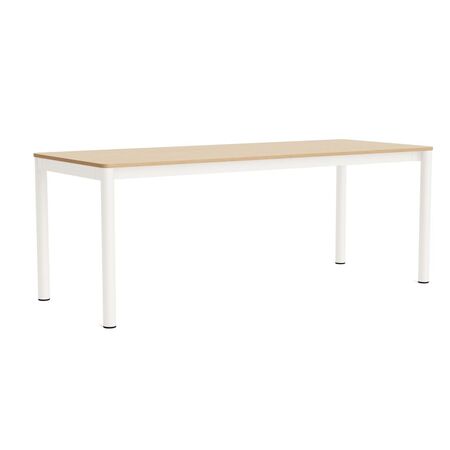 HAY Living Bündiger Esstisch Annex von Hay L: 200 cm, Eiche Wasser lackiert, Cream white