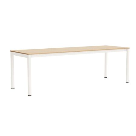 HAY Living Bündiger Esstisch Annex von Hay L: 240 cm, Eiche Wasser lackiert, Cream white
