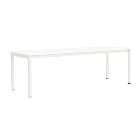 HAY Living Bündiger Esstisch Annex von Hay L: 240 cm, Laminate White, Cream white