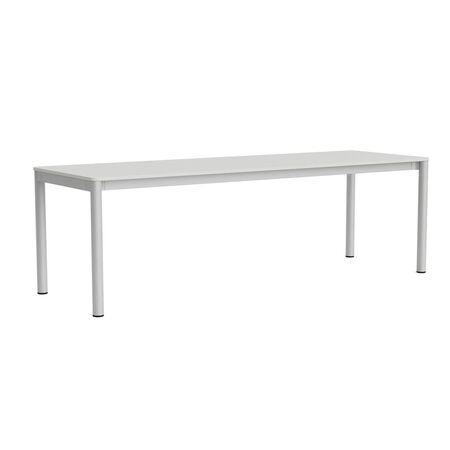 HAY Living Bündiger Esstisch Annex von Hay L: 240 cm, Linoleum Cloud Grey, Natural