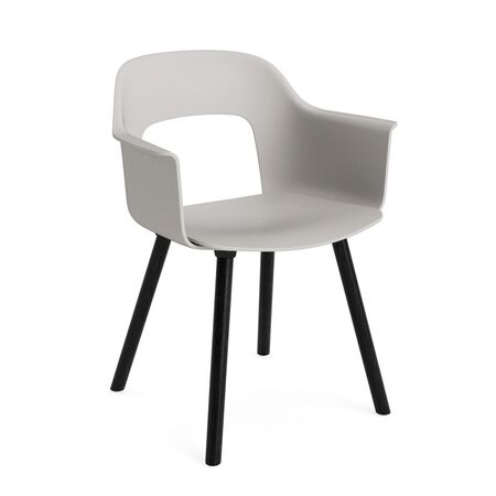 HAY Living Armlehnstuhl mit Holzbeinen Layout 221 von Hay Sky Grey, Black