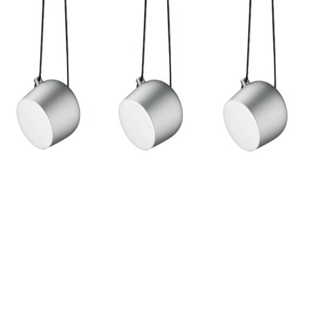 Flos Pendelleuchte Aim Set von Flos  Eloxiertes Silber