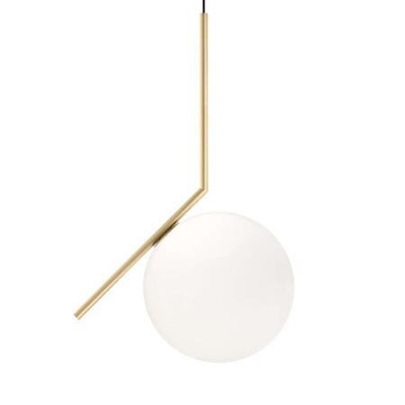 Flos Pendelleuchte IC S2 von Flos  messing/gebürstet/Ø30cm